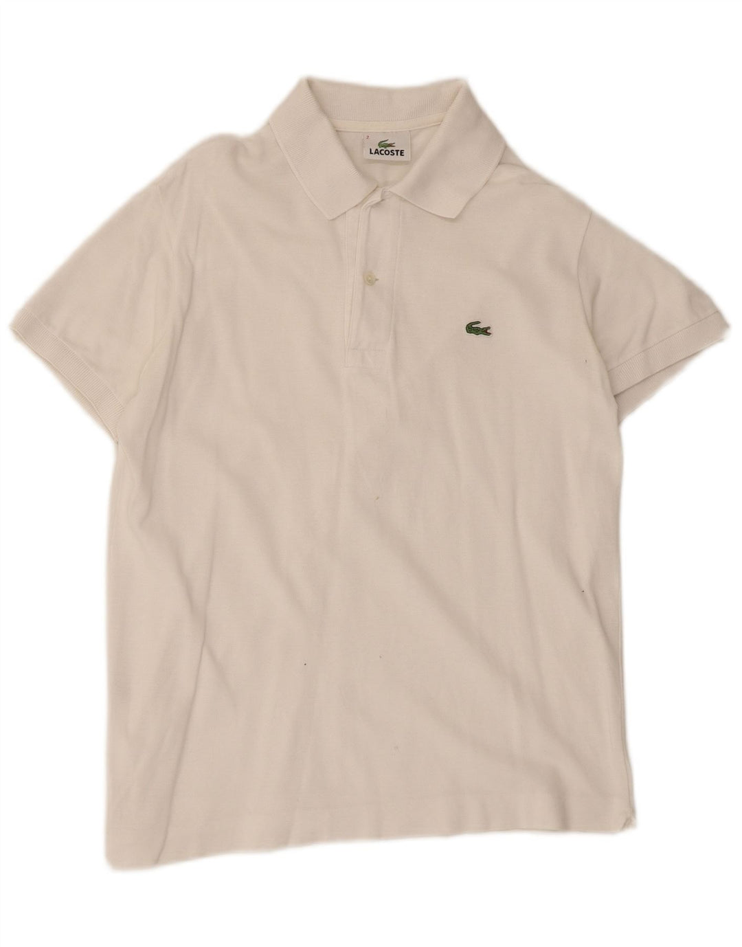 Polo da uomo Lacoste taglia 2 XS in cotone bianco