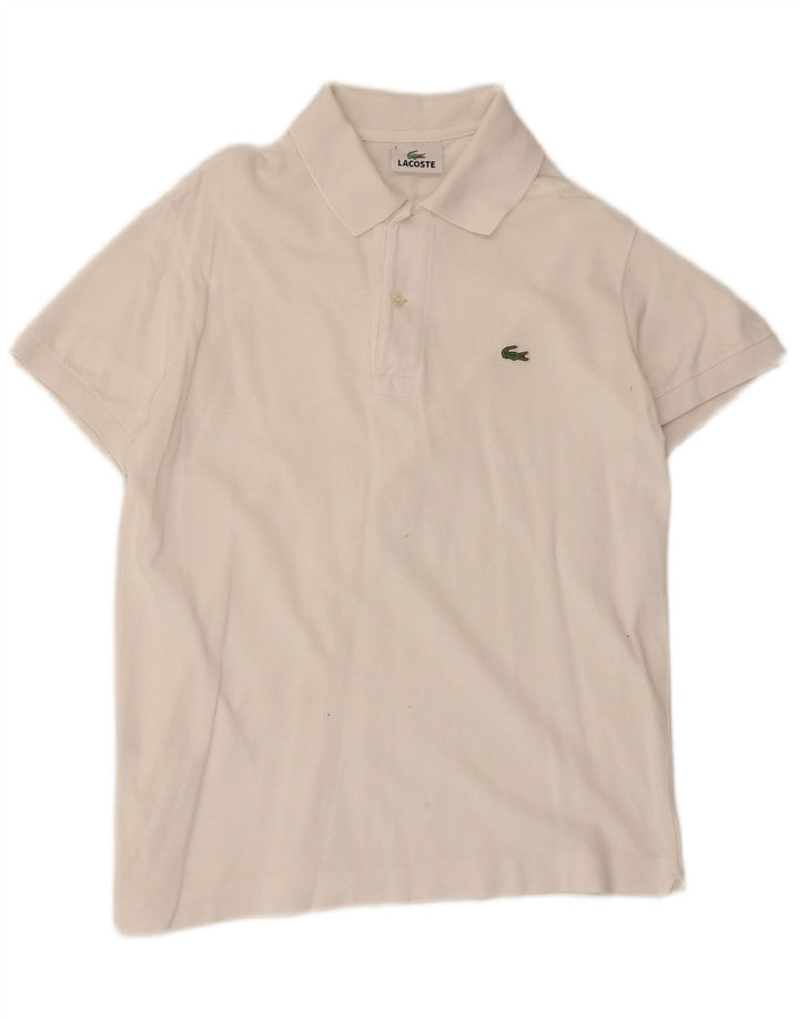 Polo da uomo Lacoste taglia 2 XS in cotone bianco