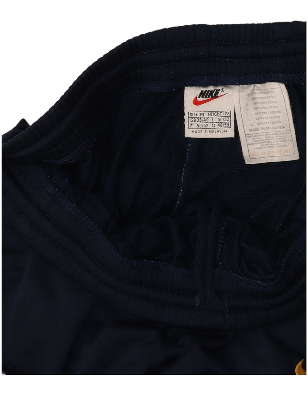 Pantaloncini sportivi bermuda da uomo NIKE UK 38/40 medio poliestere blu navy