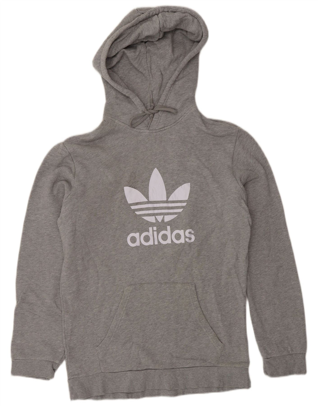 ADIDAS Mens Graphic Hoodie Jumper Small Grey Cotton