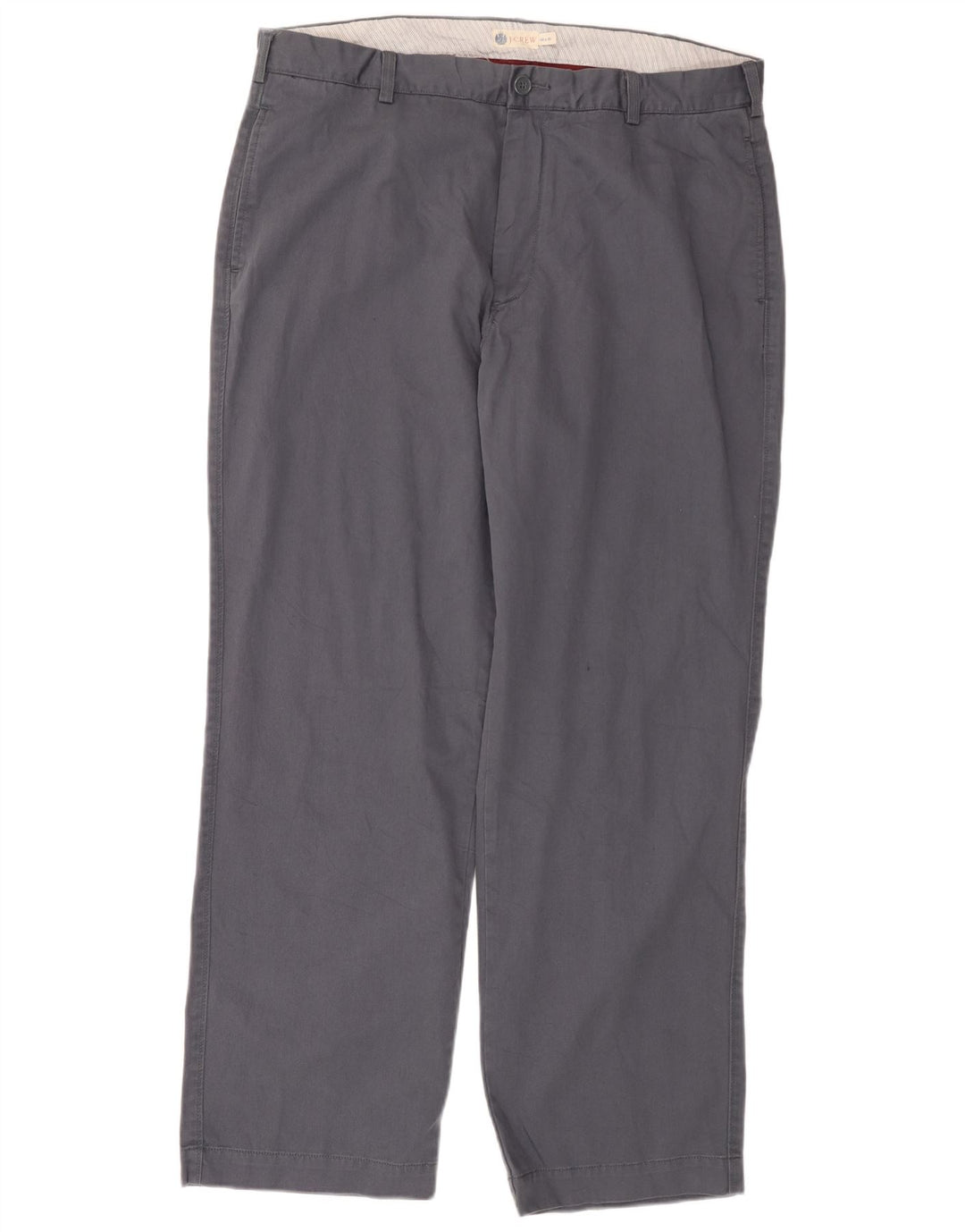 Pantaloni chino dritti da uomo J. CREW W38 L32 cotone grigio