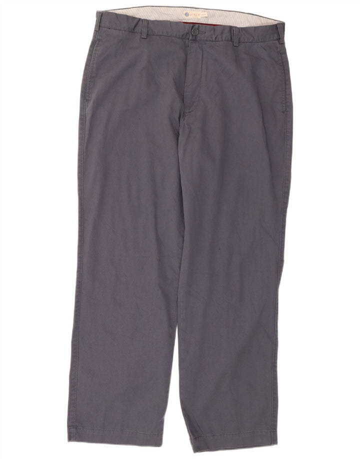 Pantaloni chino dritti da uomo J. CREW W38 L32 cotone grigio
