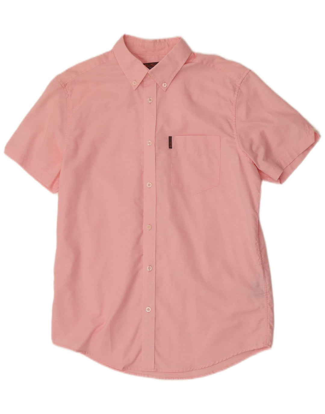 Camicia a maniche corte da uomo Ben Sherman in cotone rosa medio