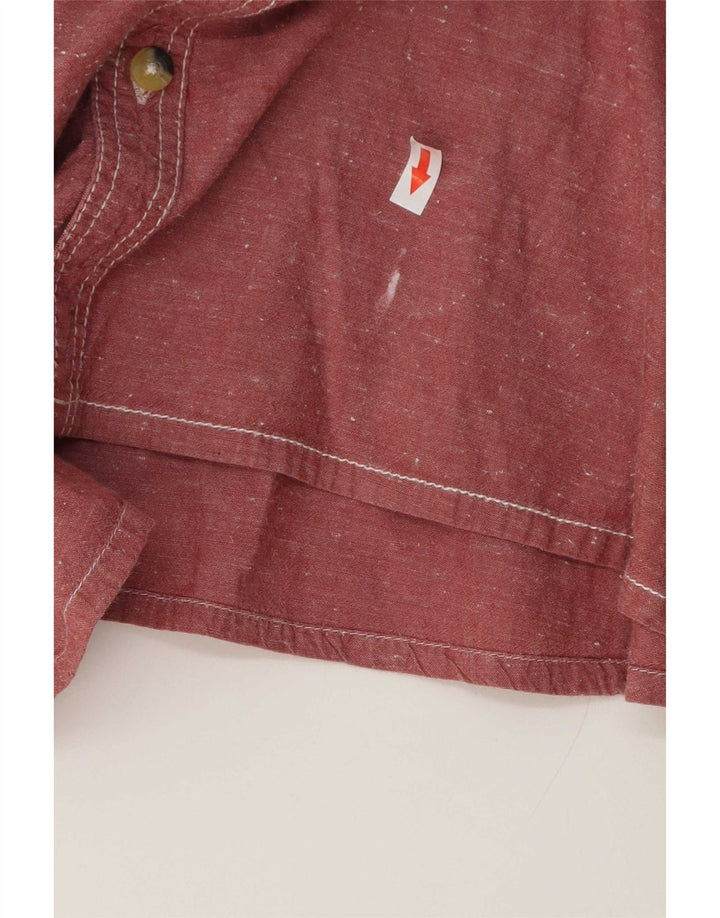 Camicia a maniche corte da uomo Weird Fish XL in cotone rosa