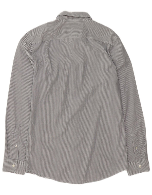 Camicia da uomo Classic Fit Jack Wills piccola in cotone gessato grigio