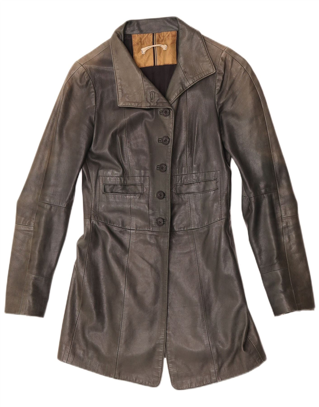 Giacca in pelle da donna vintage IT 40 piccola in pelle verde