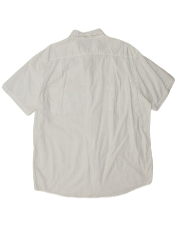 Camicia a maniche corte da uomo Izod Salt Water XL in cotone bianco