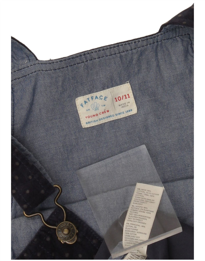 Gonna salopette per bambina FAT FACE 10-11 anni W26 cotone maculato blu navy