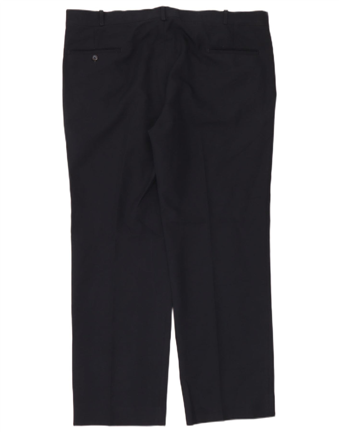 Pantaloni da abito dritti da uomo Farah W42 L33 poliestere blu navy
