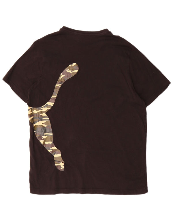 T-shirt grafica da uomo Puma Top grande in cotone nero