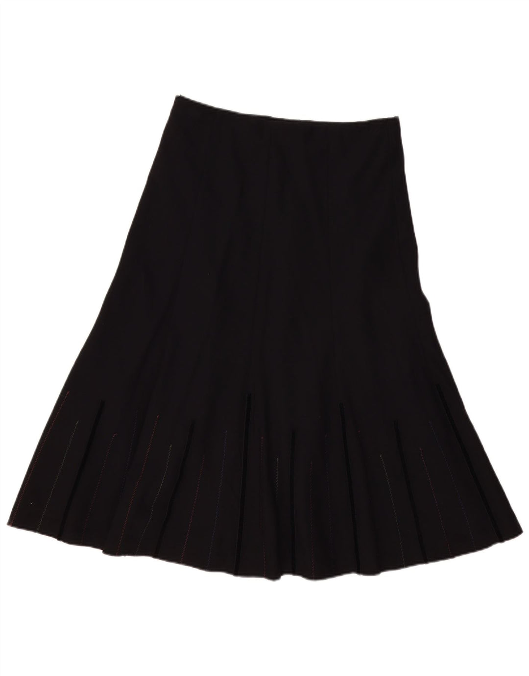 Gonna a trapezio da donna Marks & Spencer UK 12 media W32 poliestere nero