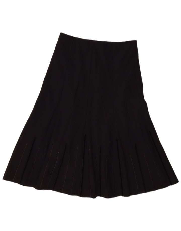 Gonna a trapezio da donna Marks & Spencer UK 12 media W32 poliestere nero