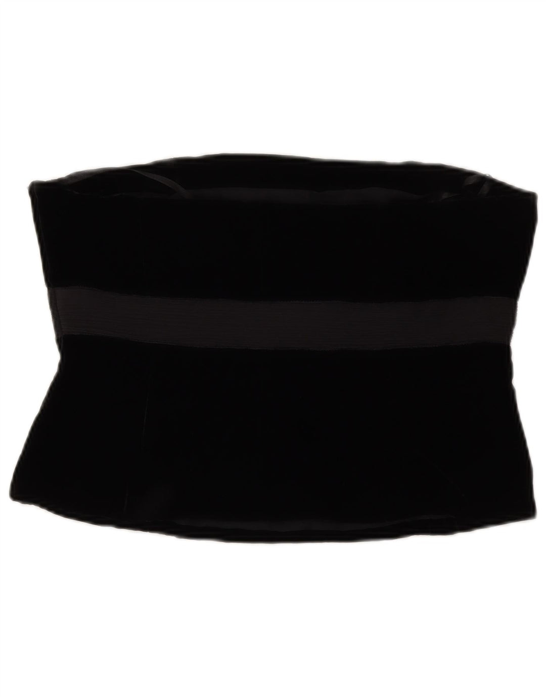 LAURA ASHLEY Top con corsetto in velluto da donna UK 14 Viscosa nera media