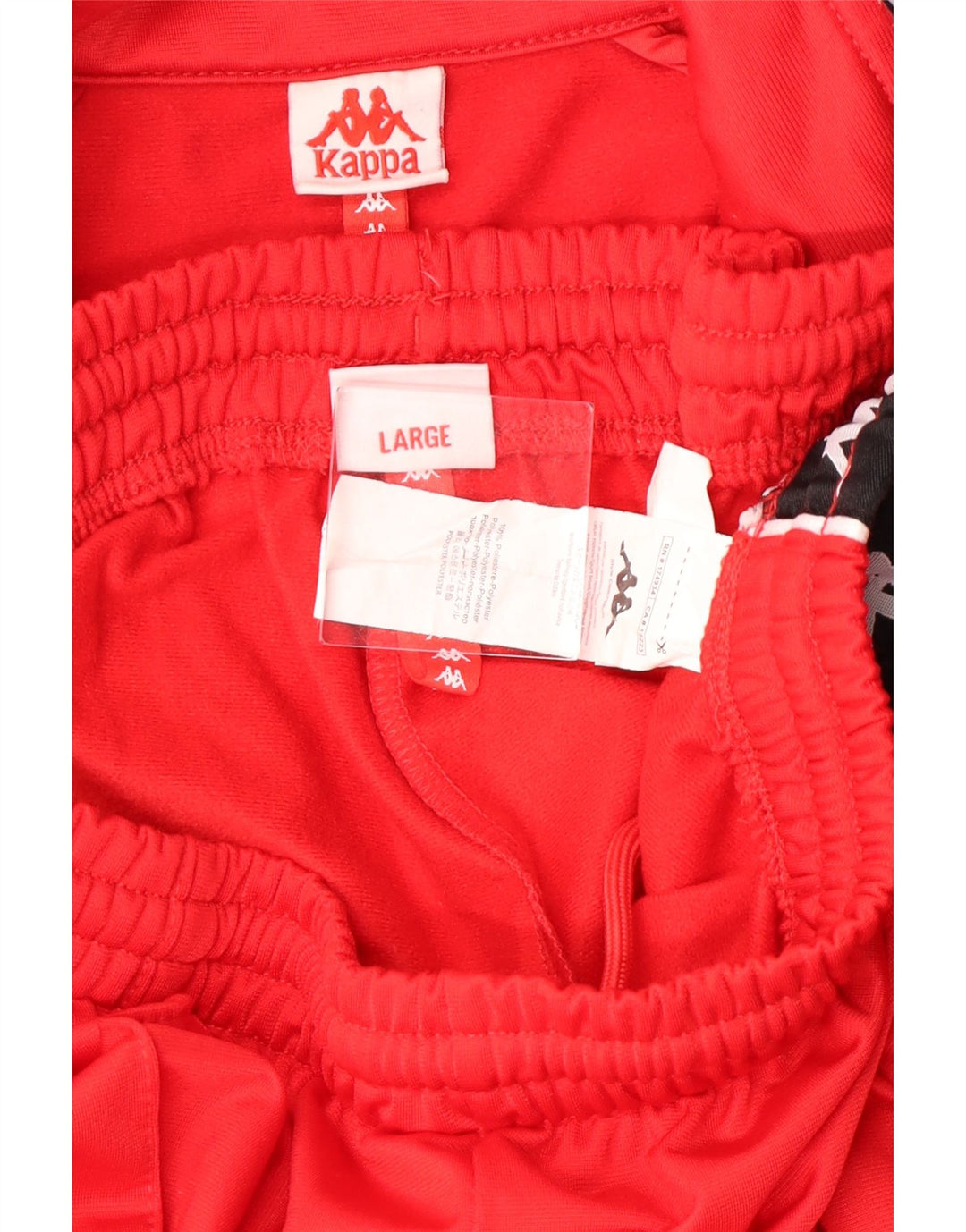 Tuta intera Kappa da donna con grafica UK 16 Large Rosso Colourblock Poliestere