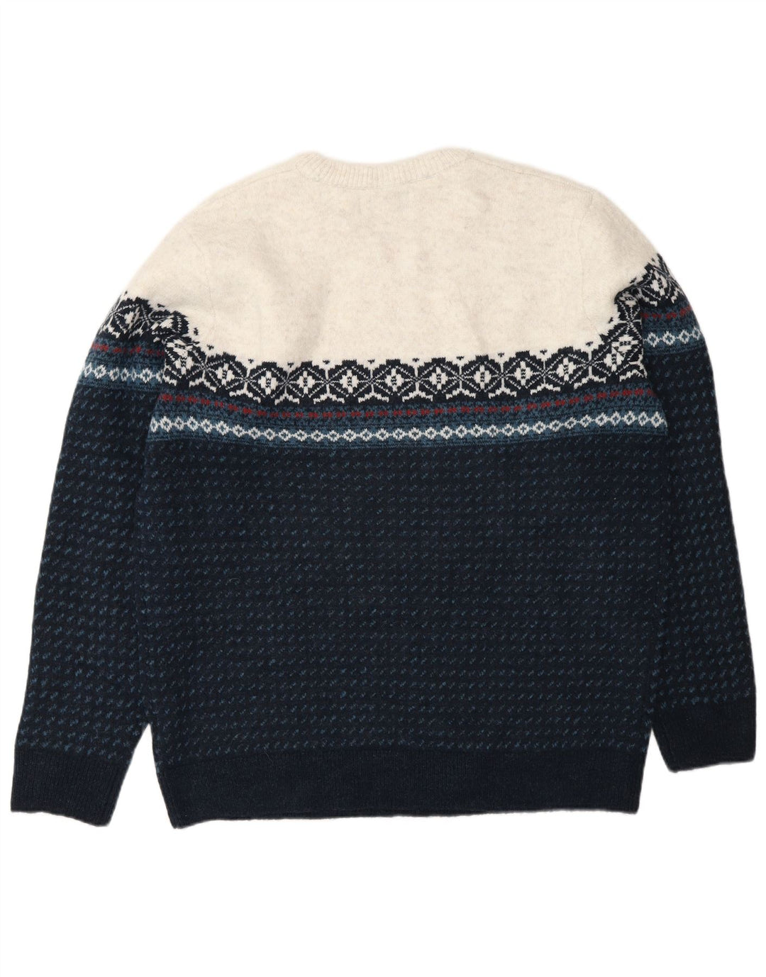 Maglione maglione girocollo da uomo Marks & Spencer grande turchese Fair Isle
