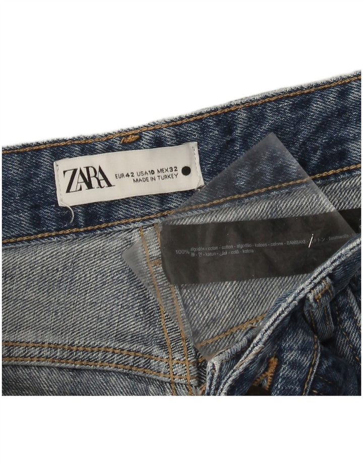 Jeans dritti da donna Zara EU 42 Large W32 L31 cotone blu