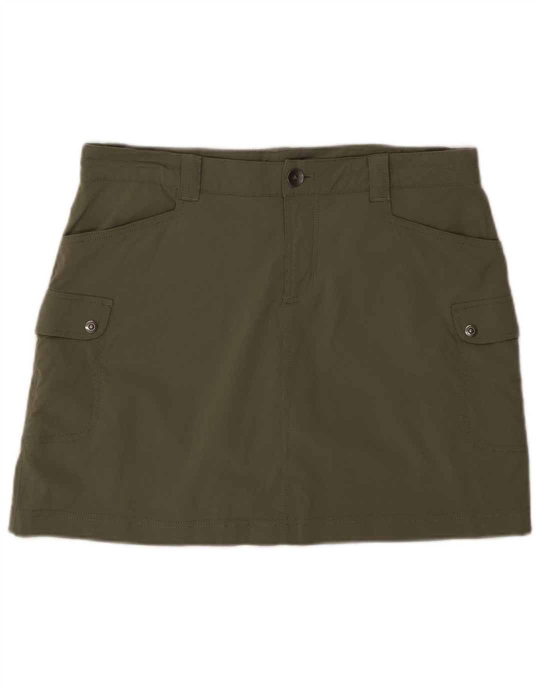 Gonna cargo da donna Eddie Bauer US 6 media W32 nylon kaki