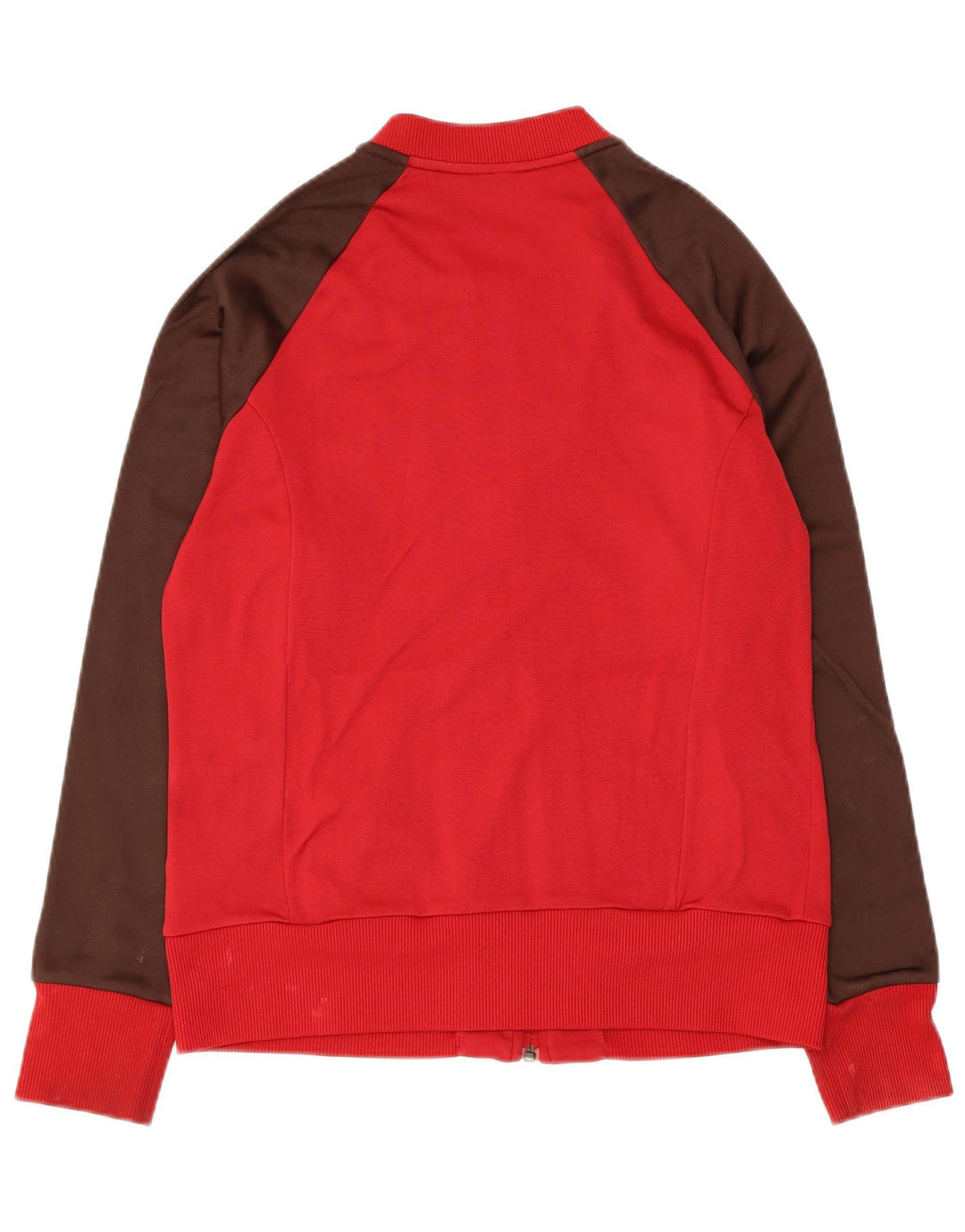 Giacca da tuta da donna Adidas IT 46 Large Rosso Colourblock in poliammide