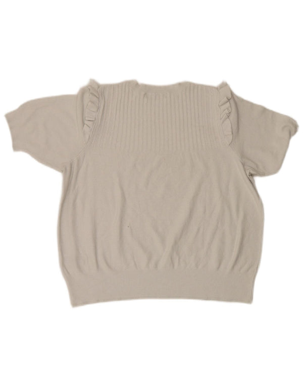 Marks & Spencer Womens Blouse Top UK 16 Large White Viscose