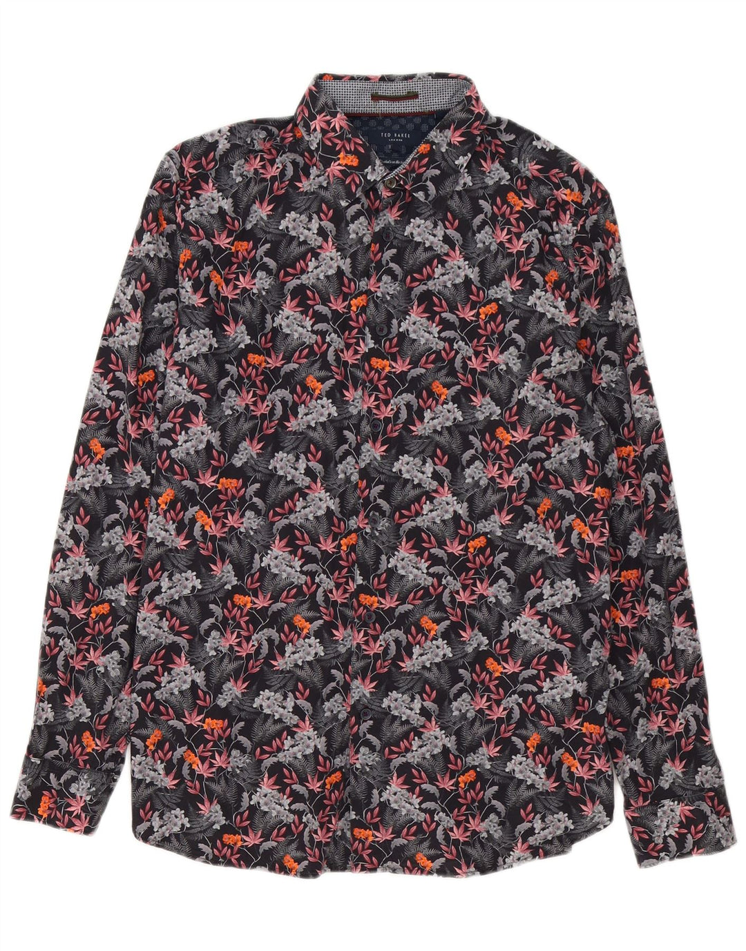 Ted Baker Camicia da uomo Taglia 4 Grande cotone floreale multicolore