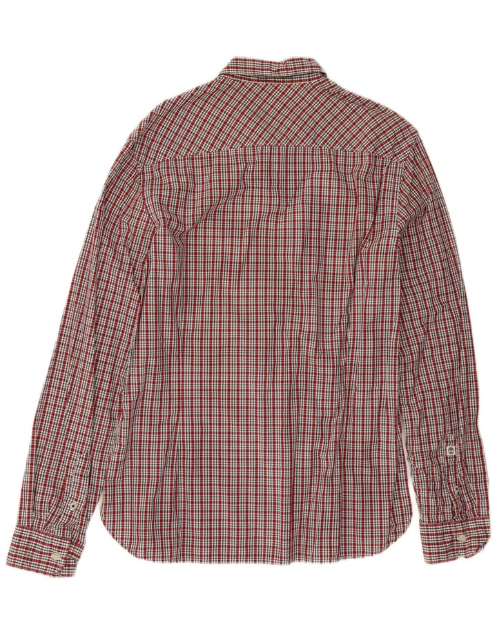 Camicia da uomo Timberland in cotone a quadri rossi grandi