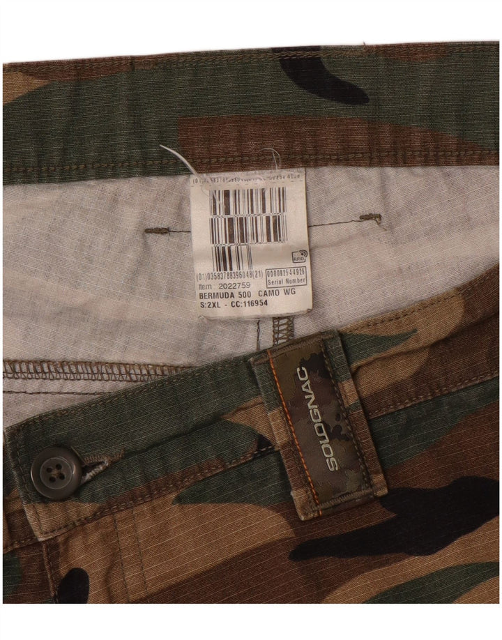 Pantaloncini cargo da uomo SOLOGNAC W38 XL Marrone mimetico