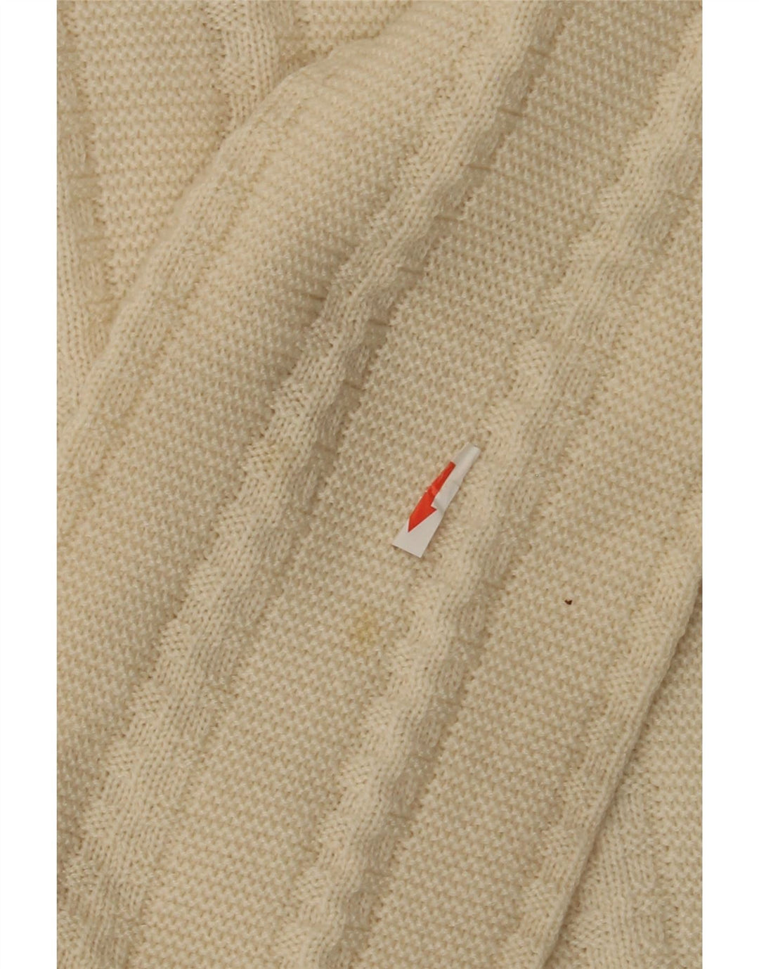 Maglione cardigan da donna vintage UK 16 grande bianco sporco