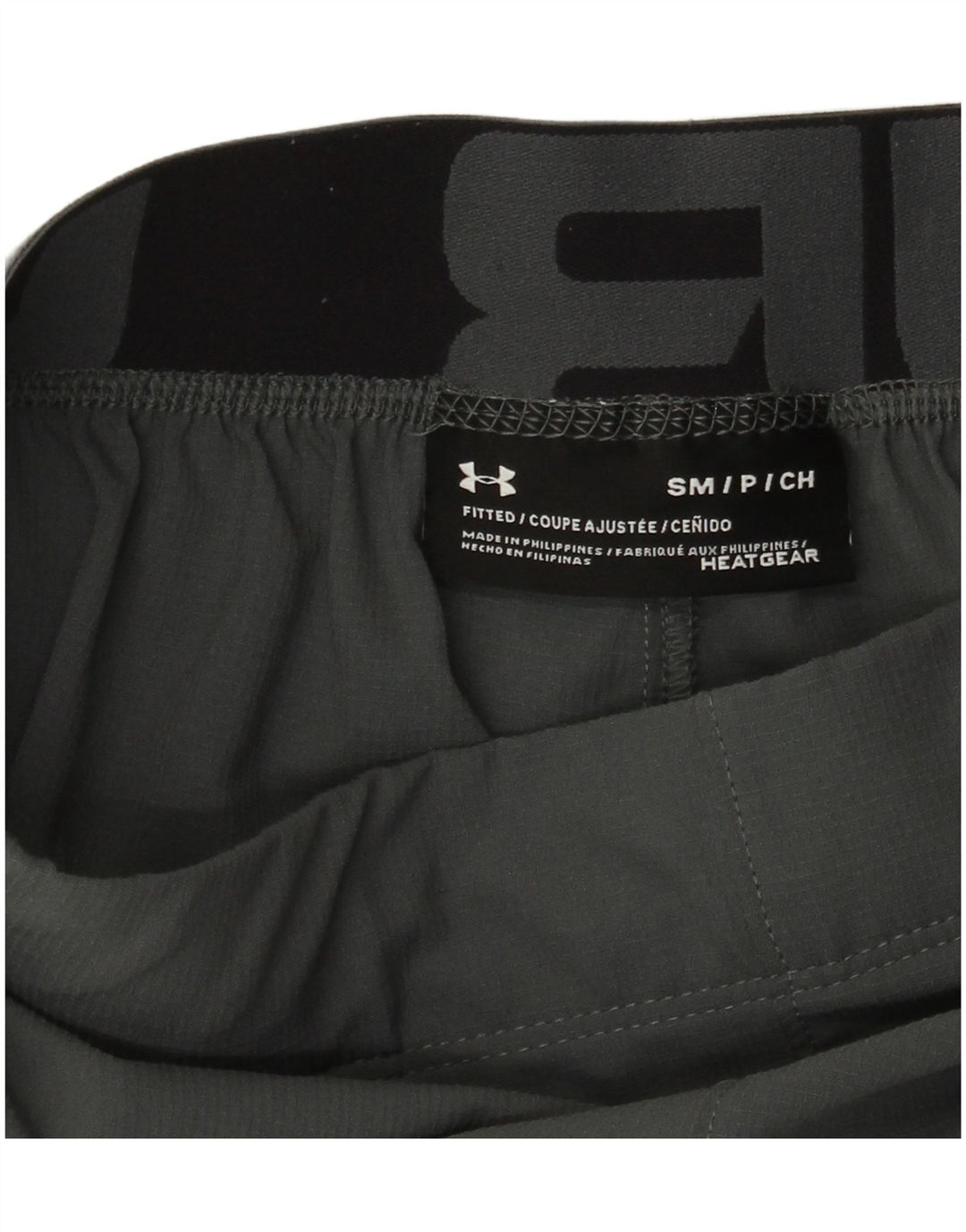 Pantaloncini sportivi grafici aderenti da uomo Under Armour piccoli grigi