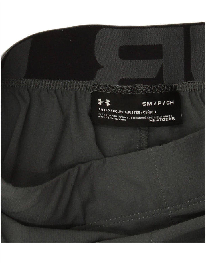 Pantaloncini sportivi grafici aderenti da uomo Under Armour piccoli grigi
