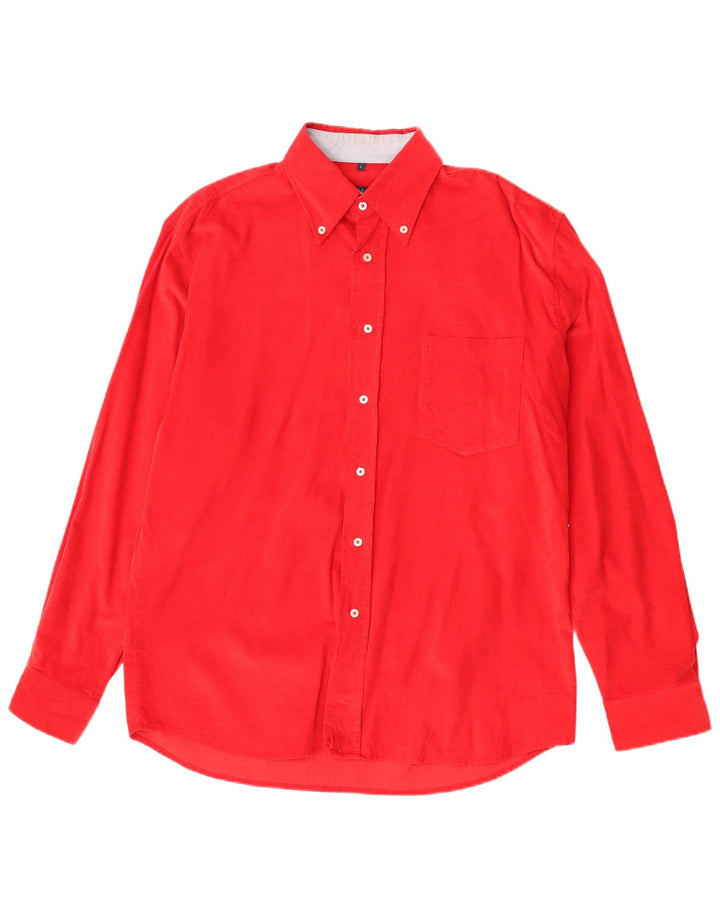 Camicia da uomo in velluto a coste McNeal grande in cotone rosso