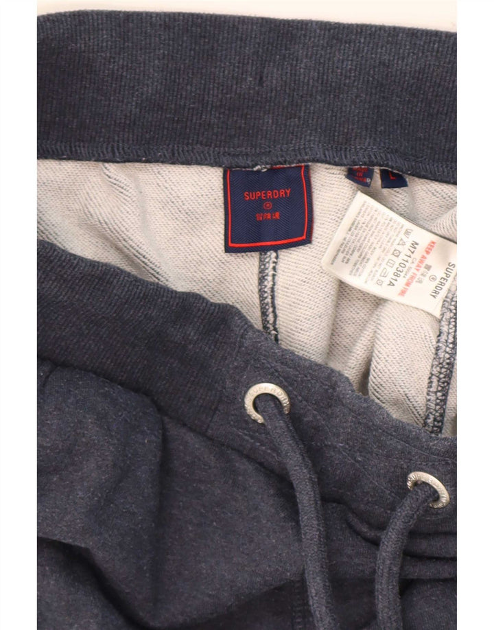 Pantaloncini sportivi da uomo Superdry grandi in cotone blu navy