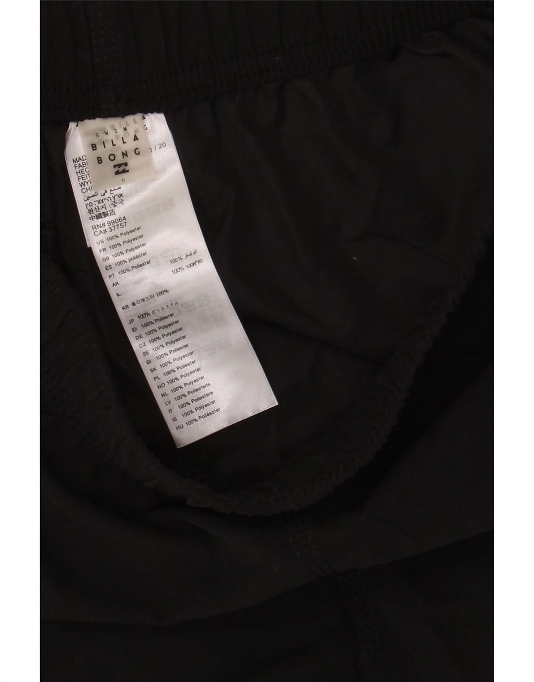 Pantaloncini sportivi da donna Billabong US 6 Medium Nero Poliestere