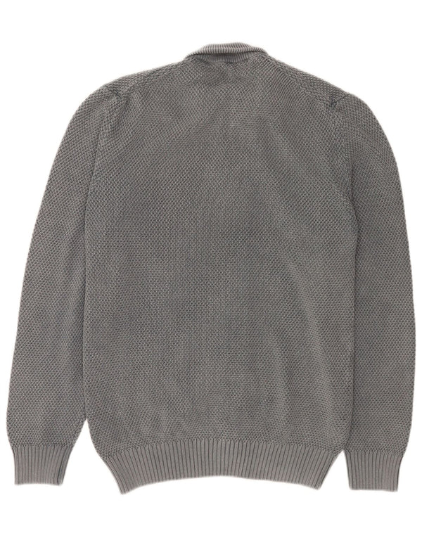 Maglia Cardigan Uomo Trussardi Jeans Cotone Grigio Medio