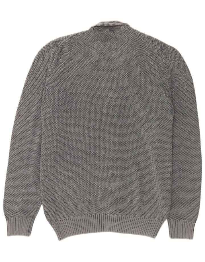 Maglia Cardigan Uomo Trussardi Jeans Cotone Grigio Medio