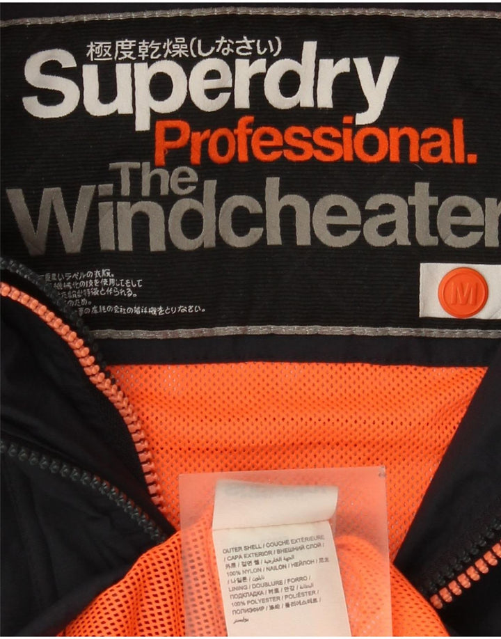 Giacca antipioggia da donna Superdry The Windcheater Graphic UK 12 medio blu navy