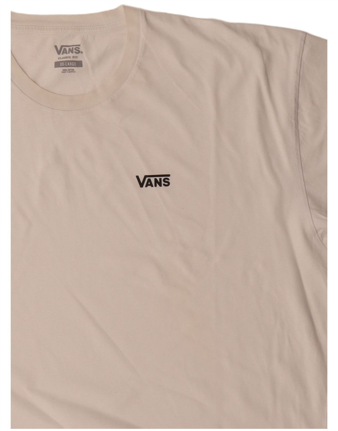 T-shirt da uomo con vestibilità classica VANS 2XL in cotone bianco