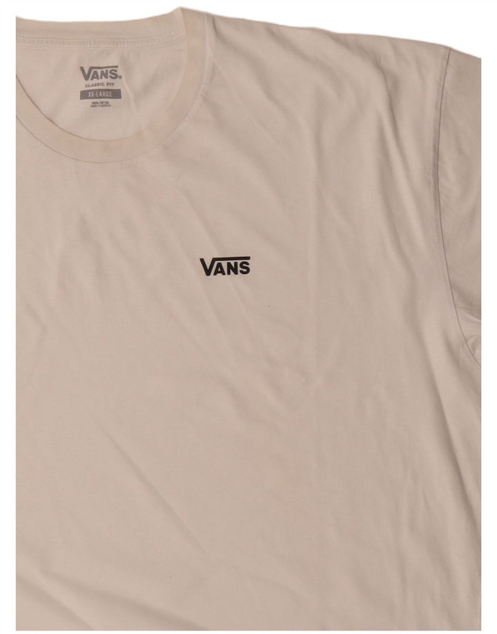 T-shirt da uomo con vestibilità classica VANS 2XL in cotone bianco
