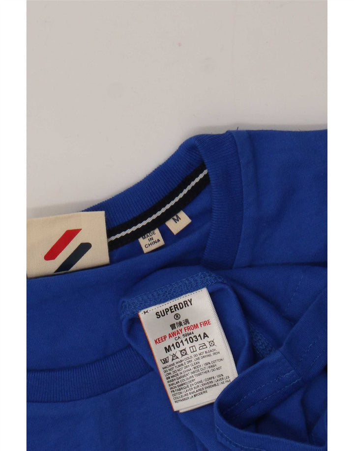 Superdry T-shirt grafica da uomo blu medio in cotone
