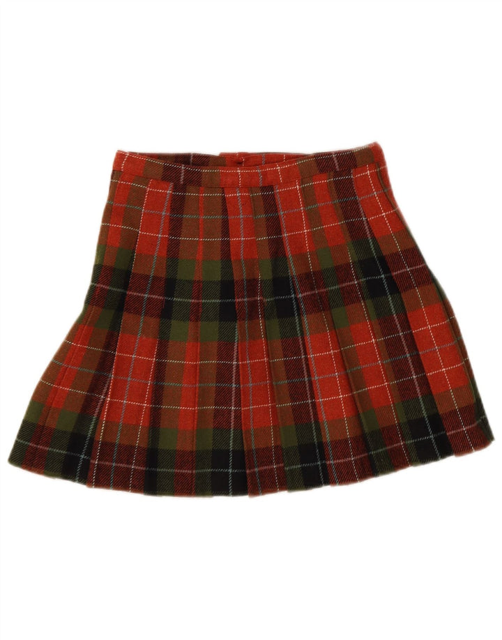 Mini gonna a portafoglio da donna Stefanel IT 38 XS W26 Lana a quadri rossi
