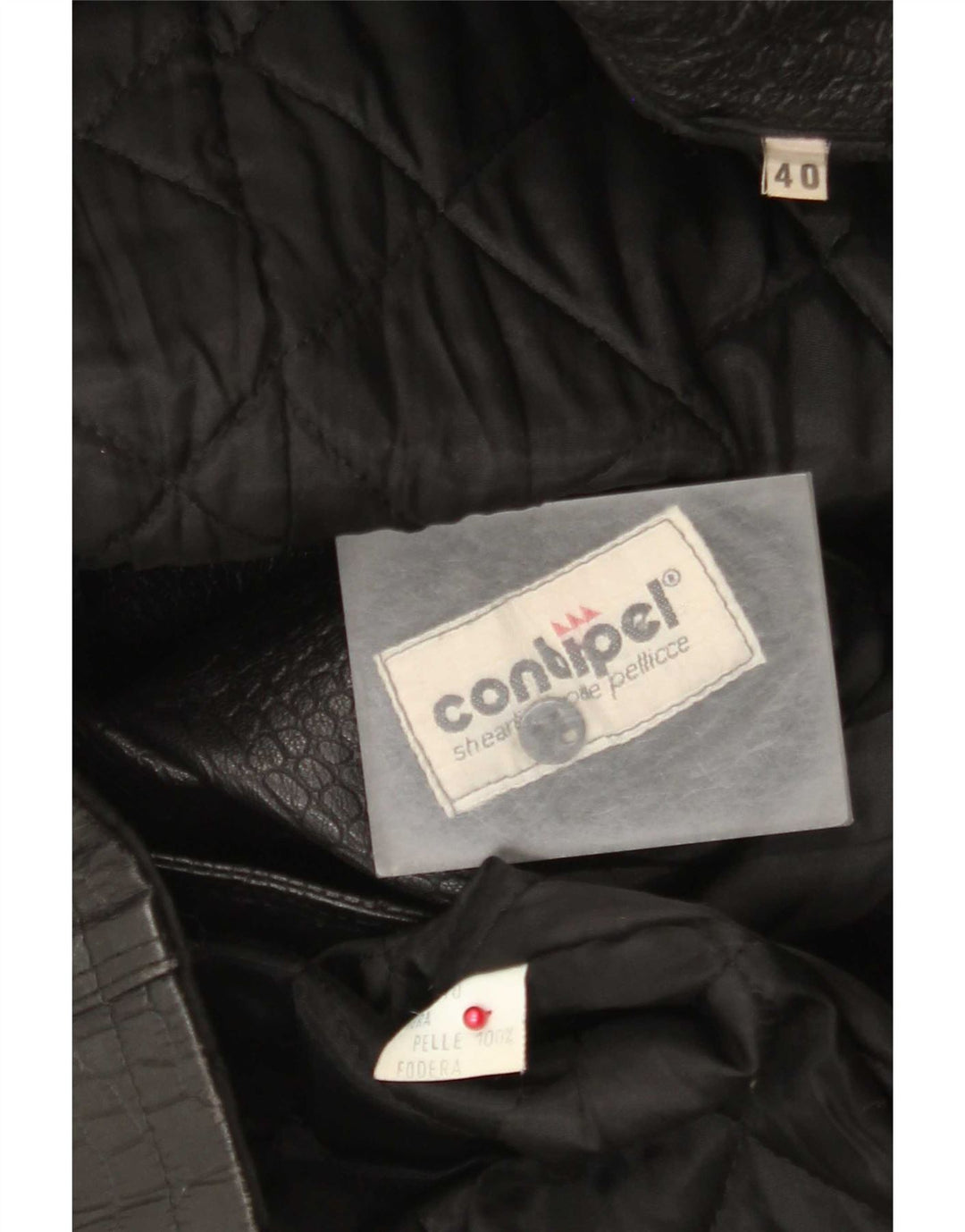 Cappotto Doppiopetto Donna Conbipel IT 40 Small Nero Stampa Animalier