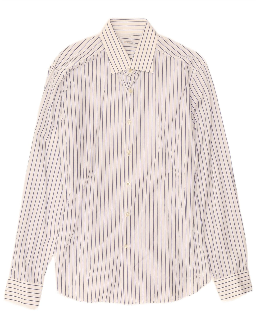 Camicia da uomo GIANFRANCO FERRE taglia 42 16 1/2 grande cotone a righe blu