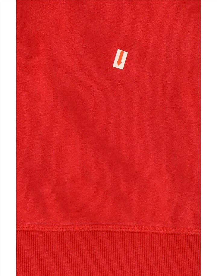 Maglione con cappuccio e zip da uomo Superdry piccolo in cotone rosso