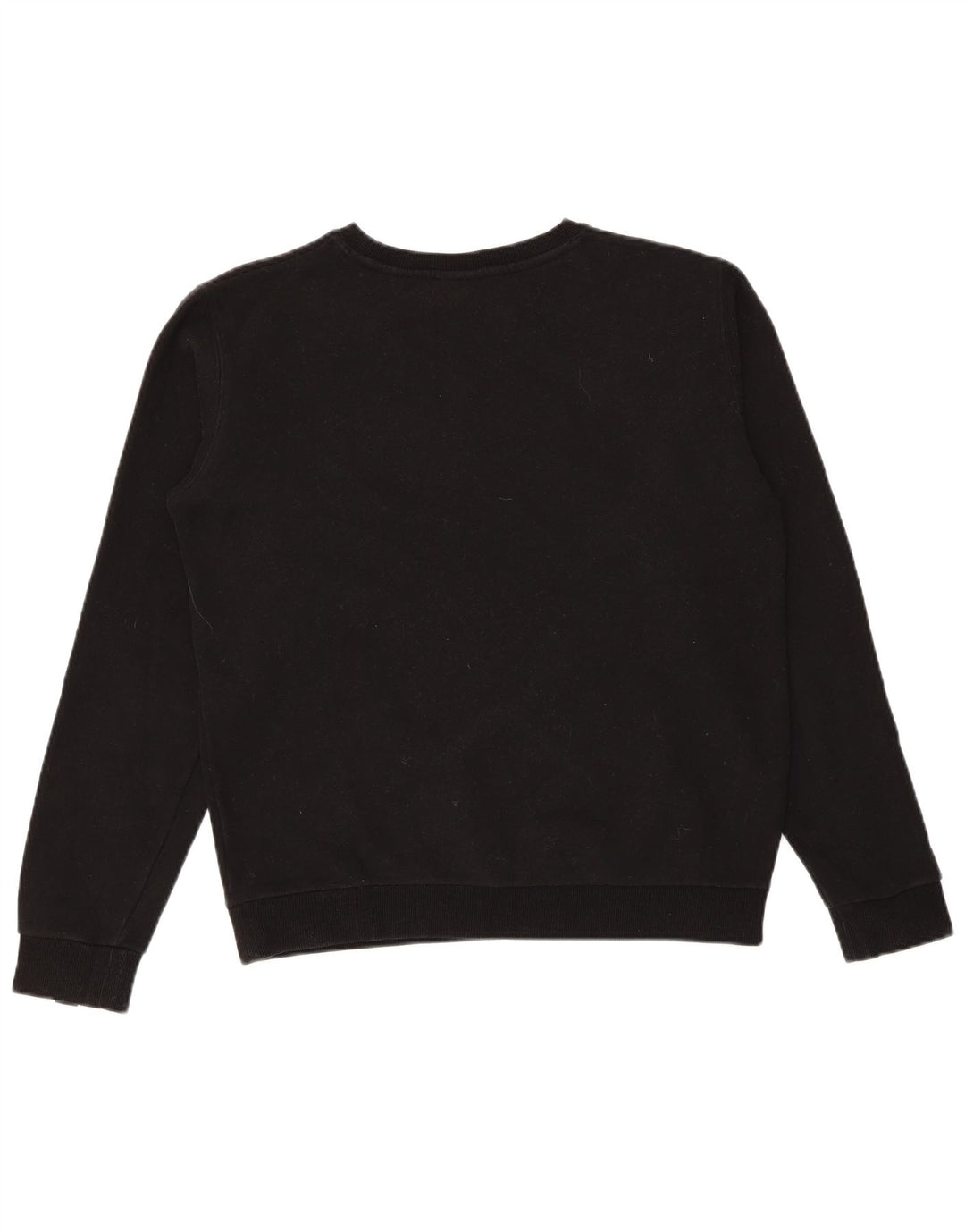 Felpa oversize con grafica da donna Ellesse, maglione UK 8, piccolo cotone nero