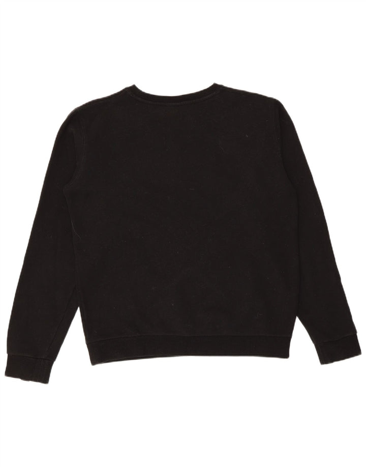 Felpa oversize con grafica da donna Ellesse, maglione UK 8, piccolo cotone nero