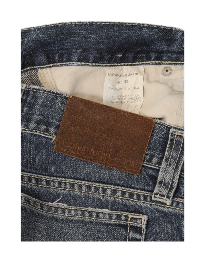 Jeans dritti da donna Calvin Klein W33 L30 cotone blu