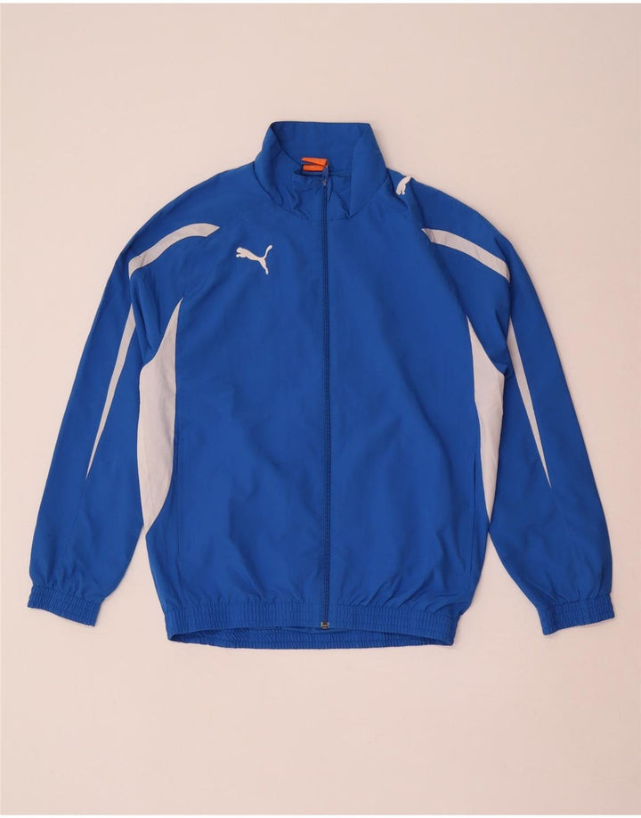 Giacca da ginnastica da uomo Puma Small Blue Colourblock in poliestere sportivo