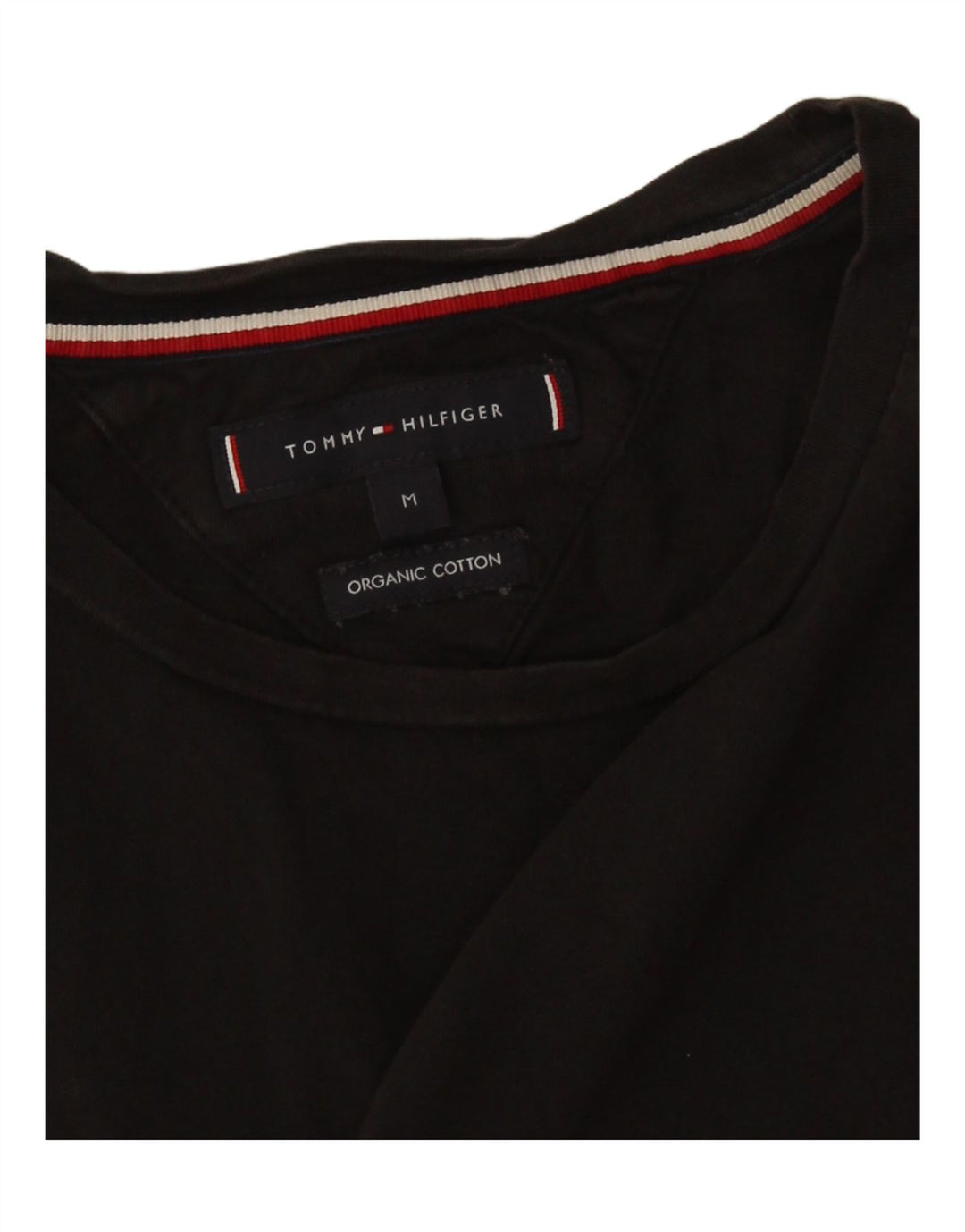 T-shirt grafica da uomo Tommy Hilfiger Top in cotone nero medio
