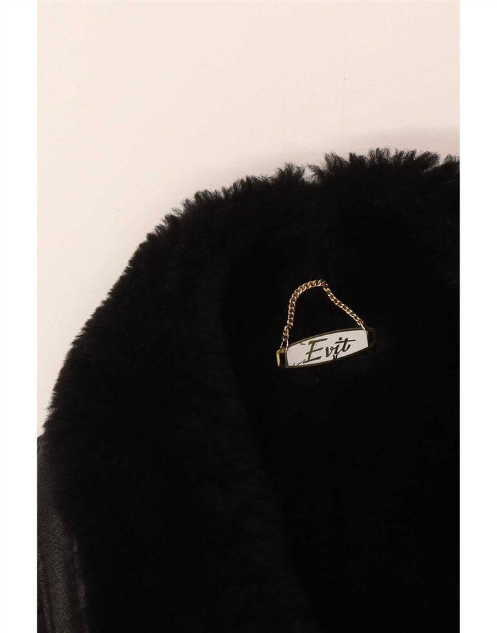 Giacca in shearling vintage da uomo UK 44 2XL Shearling nero