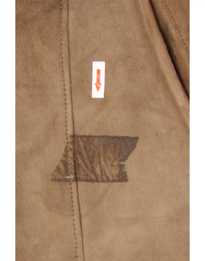 Cappotto in shearling vintage da donna UK 18 XL Shearling beige