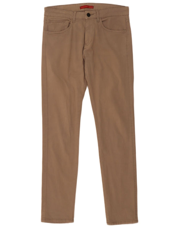 Pantaloni casual slim da uomo Zara EU 40 medi W31 L32 Beige
